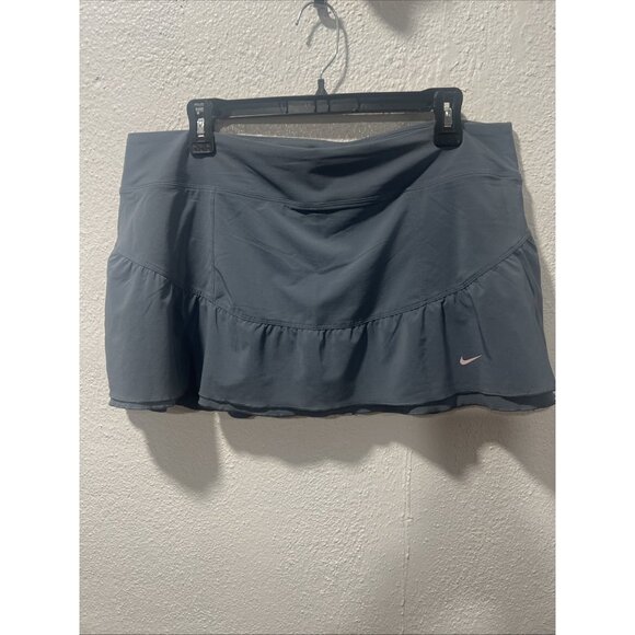 Nike Women's Dri Fit Light Ruffle Athletic Skort Skirt Ocean Blue Size XL - Picture 1 of 15